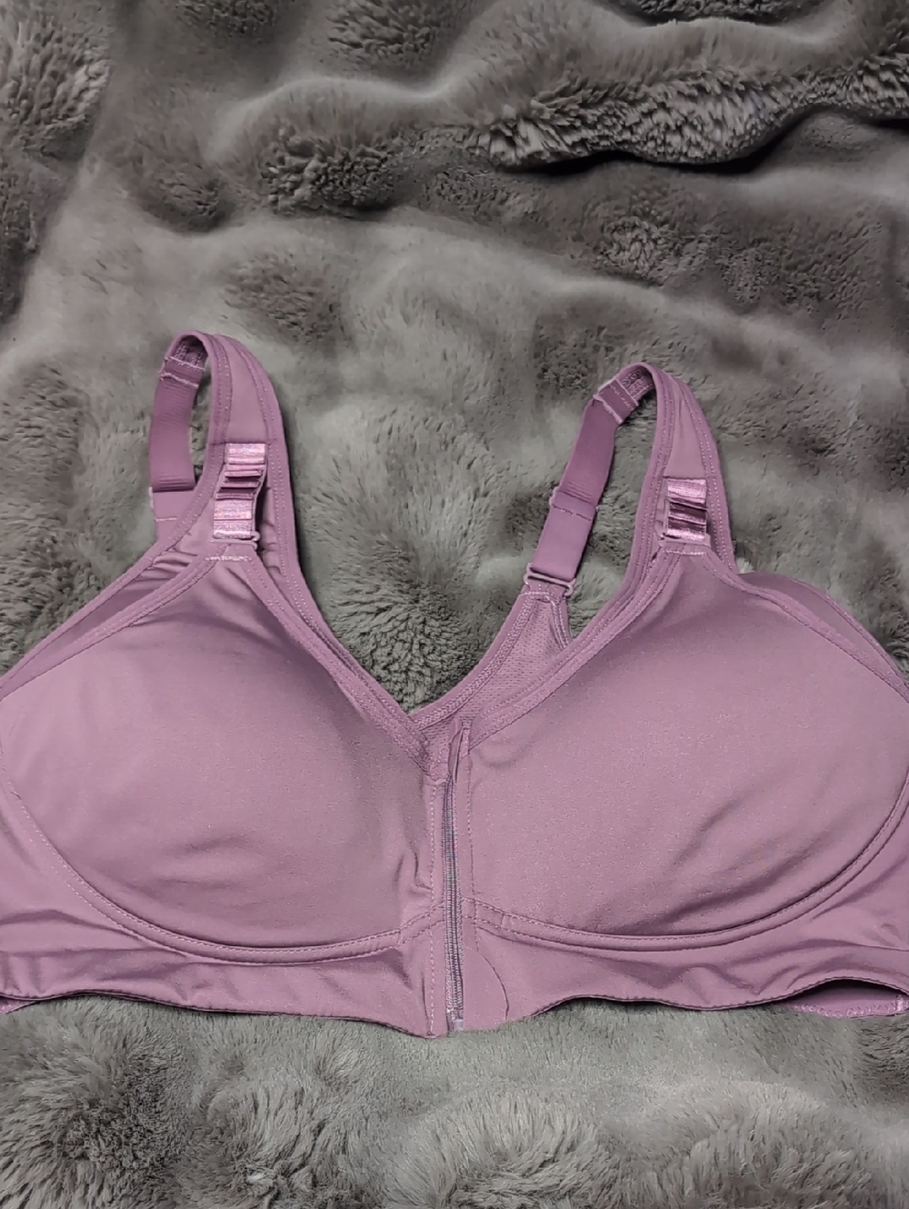 RosyLift Women's Lavender Front-Zip Bra